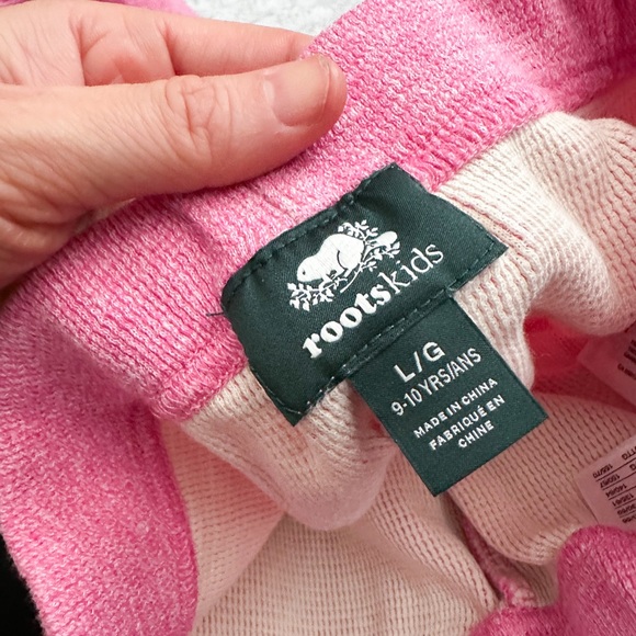 ROOTS Youth Girls Pink Thermal Joggers - Picture 7 of 12